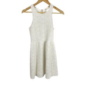 Altar'd State‎ Cream Gold Shimmer Textured Sleeveless Racerback Aline Dress S